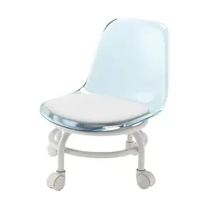 Swivel Rolling Stool with Pulley Wheels